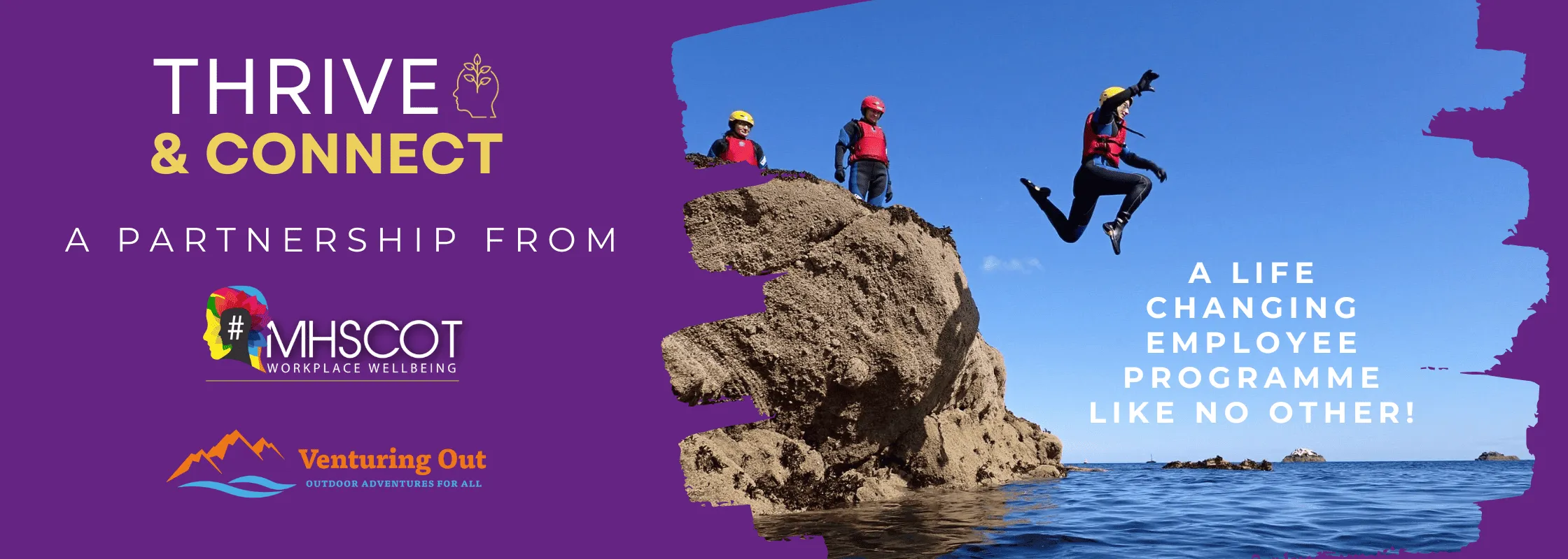 Thrive and Connect Program Banner – Wellbeing Team Building Activities in Scotland